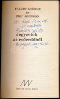 Faludy György-Eric Johnson: Jegyzetek az esőerdőből. Bp.,1991, Magyar Világ. Kiadói papírkötés. Az e...