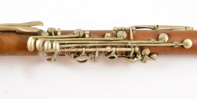 Régi klarinét. Hiányos. 59 cm