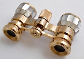 Igényes gyöngyház színházi látcső tokkal. 10 cm