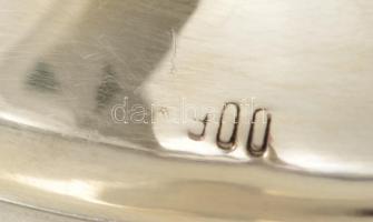 Ezüst szószos edény. Jelzett, 171 g. 13x19cm