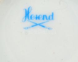 Herendi pipacsos porcelán mokkás készlet. Kézzel festett, jelzett, egy csészén mázrepedéssel