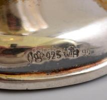 Ezüst váza kis horpadással, súlyozott. Jelzett. Br: 179 g 21 cm