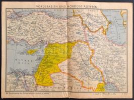 cca 1940 Frankreichs Schuld. Antiszemita, négerellenes grafikával ellátott háborús térképek. 27x19 cm