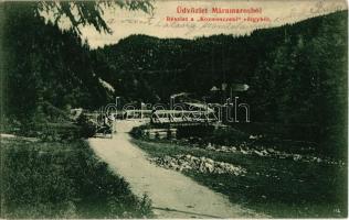 Kőrösmező, Jaszinya, Jasina, Yasinia (Máramaros); Kosmescseki völgy, fahíd. Csermák M. amateur felvétele / valley, wooden bridge
