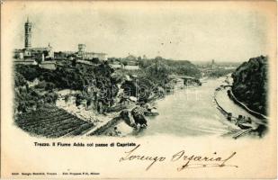 Trezzo sullAdda; Il Fiume Adda col paese di Capriate / The Adda River with the village of Capriate San Gervasio. Giorgo Sternfeld