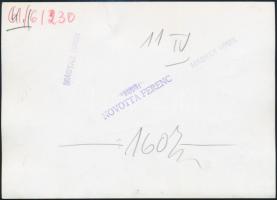 1961 A brazil Botafogo focicsapat látogatása Budapesten, pecséttel jelzett sajtófotó, 13×18 cm