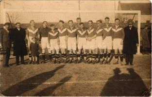 1928 Kassa, Kosice; Postás labdarúgó csapat, foci, csoportkép / Hungarian football team, group photo by Ritter Nándor