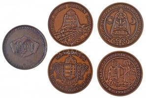 5db-os vegyes magyar Br emlékérem tétel, közte Lebó Ferenc (1960-) 1992. "László király szentté...