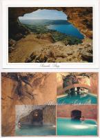 7 db MODERN használatlan magyar és külföldi képeslap vizekkel és barlangokkal / 7 modern Hungarian and European postcards with water and caves