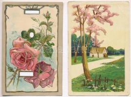 15 db RÉGI üdvözlőlap és zsánerképes motívumlap / 15 pre-1945 greeting and art postcards