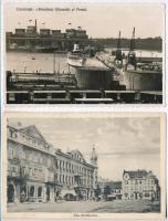 12 db RÉGI román és cseh városképes lap / 12 pre-1945 Romanian and Czechoslovakian town-view postcards
