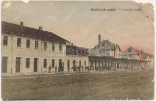 1910 Székelykocsárd, Kocsárd, Lunca Muresului; vasútállomás épülete / Bahnhof / railway station (sérült / damaged)