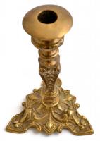 Bronz gyertyatartó, m:15,5 cm