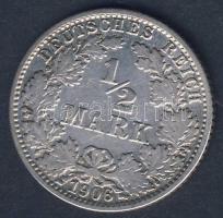 Német Birodalom/Császárság 1906J 1/2M Ag T:3 R!