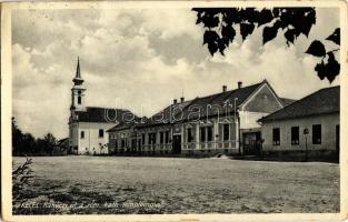 Kecel, Rákóczi út, Római katolikus templom. Szabolcs Testvérek kiadása + 1941 Kalocsa-Kiskőrös 185. (EK)