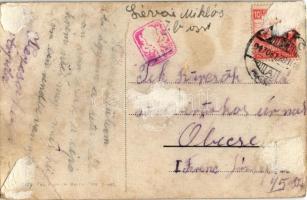 1917 Fiume, Rijeka; kikötő, hajók. Földes Margit krém és szappan reklám / port, ships. Hungarian cre...