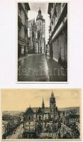 Kassa, Kosice; 5 db régi képeslap "1938 Kassa visszatért" emlékbélyegzéssel / 5 postcards ...