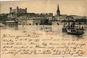 5 db régi felvidéki városképes lap: Trencsén, Kassa, Pozsony, Zsolna, Csíz / 5 pre-1945 Upper-Hungar...