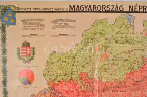 Magyarország néprajzi térképe, tervezete: Dr. Kogutowicz Károly, kiadja: M. Kir. Állami Térképészet,...