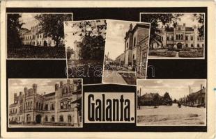 1932 Galánta, Galanta; Herceg Esterházy kastély, zsinagóga, Fő tér / castle, synagogue, main square (EK)
