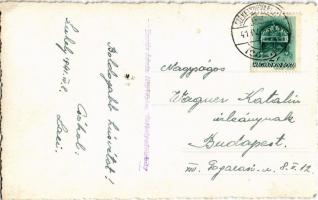 1941 Székelyudvarhely, Odorheiu Secuiesc; Székely ház falusiakkal / Székely house, villagers, folklo...