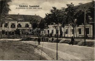 1917 Tamási, Járásbíróság, Római katolikus iskola. Kiadja Jeruzsálem Ede (EK)