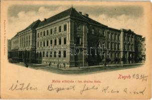 1898 Zagreb, Zágráb; Muzka uciteljska i zen. strucna skola / school (EK)