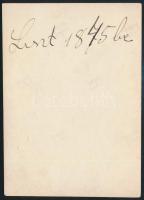 cca 1900 Liszt Ferenc 1845-ös fotójáról készült másolat Kallós gyűjteményi bélyegzővel 8x10 cm