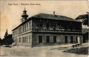 1916 Ozora, Tolna-Ozora; Katolikus elemi iskola. Kiadja Molnár Mihály (EK)