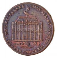 1867. Emlékül az 1865. évi Országgyűlés megnyitására / Éljen a Haza - Es Lebe Das Vaterland Br emlékérem (39mm) T:2- karc