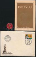 1984 Kőrösi Csoma Sándor Bicentenárium emléklap, kitűzővel, borítékkal, a borítékon 2 Ft emlékbélyeggel, rábélyegzéssel.