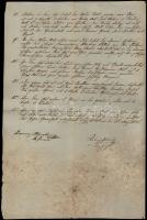 1796 A magyaralmási Esterházy birtok egy rászánek inventáriuma 2 beírt oldalon  26x42 cm