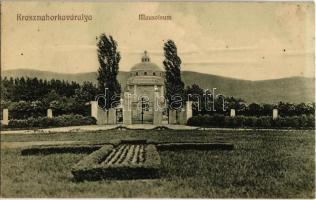 Krasznahorkaváralja, Krásnohorské Podhradie; Andrássy mauzóleum. Kiadja Fuchs József / mausoleum (fl)