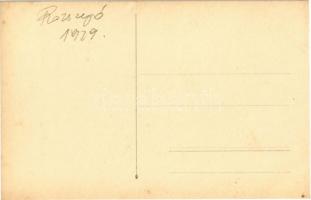 1929 Rozsnyó, Roznava; téli utcakép, Fő tér télen / street view in winter, main square. photo