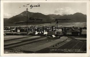 Liptószentmiklós, Liptovsky Mikulás; Celkovy pohlad, Nizke Tatry, Poludnica / látkép az Alacsony-Tátrával / general view with the Low Tatras