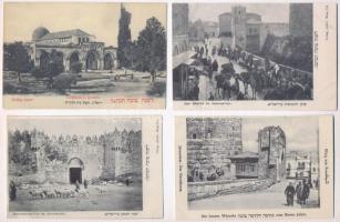 8 db modern judaika témájú reprint képeslap: Jerusalem és Bethlehem / 8 modern Judaica reprint postcards