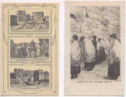 8 db modern judaika témájú reprint képeslap: Jerusalem és Bethlehem / 8 modern Judaica reprint postc...