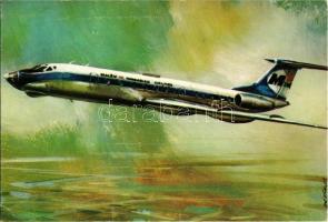 27 db modern használatlan repülőgép motívumlap, főleg MALÉV (repülőgép típusok, régi repülők) / 27 m...