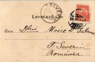 1900 Budapest VII. Központi pályaudvar (Keleti pályaudvar), vasútállomás, Baross szobor. Divald Káro...