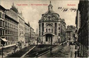 1909 Budapest VII. Magyar színház az Izabella (ma Hevesi Sándor) téren