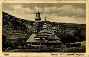 Volóc, Volovec; Kanarai XVII. századbeli templom / wooden church (EK)