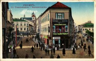 Przemysl, Ul. Franciszkanska i Kazimierzowska, Sklad ubiorow meskich / streets, Eisners men clothing shop