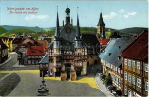 Wernigerode am Harz, Marktplatz mit Rathaus / market square, town hall