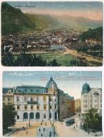 18 db RÉGI magyar és történelmi magyar városképes lap, vegyes minőség / 18 pre-1945 town-view postca...