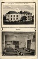 Kőszeg, Ferenc József katolikus főgimnázium, I. osztály terme, belső. Art Nouveau (EK)