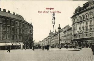 1911 Budapest XIII. Lipót körút, Takarékpénztár, Vígszínház kávéház, Pollermann László üzlete