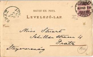 1896 (Vorläufer!) Budapest, Új parlamenti épület, Nemzeti Múzeum, Lipótvárosi Bazilika. Eisler G. Ar...