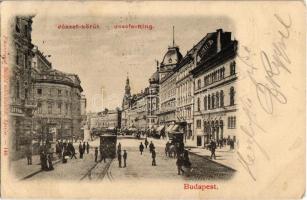 1900 Budapest VIII. József körút, villamosok. Divald
