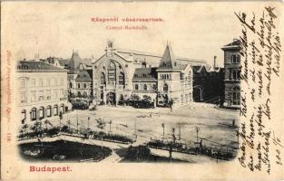 1900 Budapest IX. Központi Vásárcsarnok, villamos, gyógyszertár, Nádor szálloda (EK)