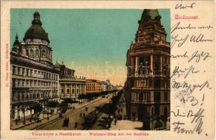 1902 Budapest VI. Váci körút, Bazilika (mai Bajcsy-Zsilinszky út). Ganz Antal (EK)